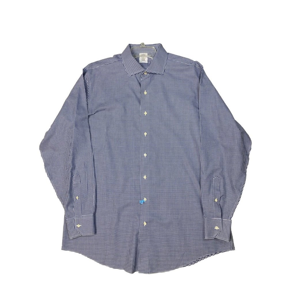 *Brooks Brothers 1818 Regent Long Sleeve Button Down Shirt Mens 17 1/2 Blue